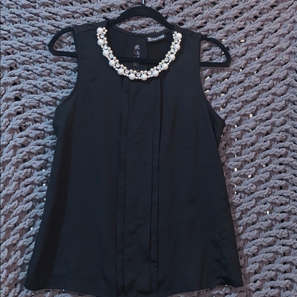 Tops - Crystal and Pearl Detail Blouse 💎💎